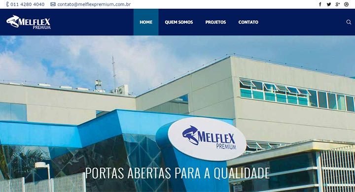 Novo site para Melflex Premium